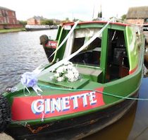 The Ginette canal boat operating out of Stone