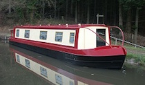 The Red Collared Swallow canal boat operating out of Goytre