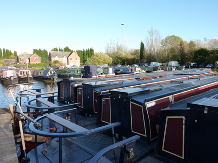 A marina on the Trent and Mersey Canal
