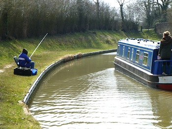 Fishing on a canal boat holiday