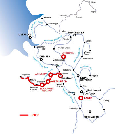 Llangollen and aqueducts and return from Nantwich Llangollen and aqueducts and return from Nantwich