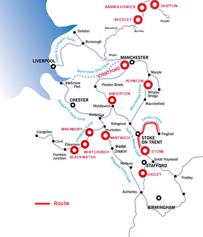 Alton Towers and Caldon Canal from Stone  Alton Towers and Caldon Canal from Stone