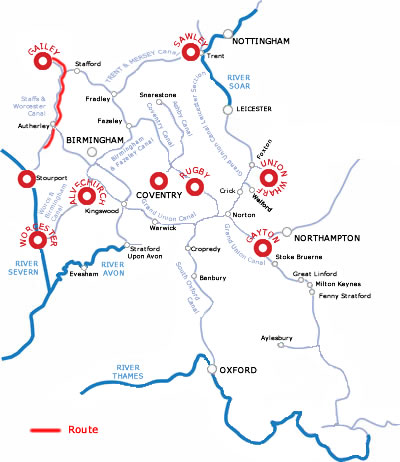 Black Country Museum and Gas Street Basin in Birmingham from Gailey Black Country Museum and Gas Street Basin in Birmingham from Gailey
