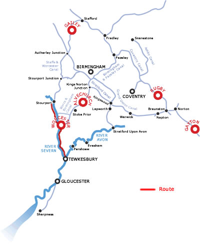 Tewkesbury from Stourport on Severn Tewkesbury from Stourport on Severn