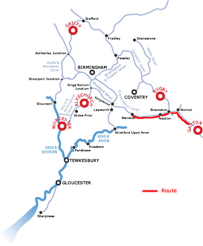 Warwick Castle from Gayton Marina Warwick Castle from Gayton Marina